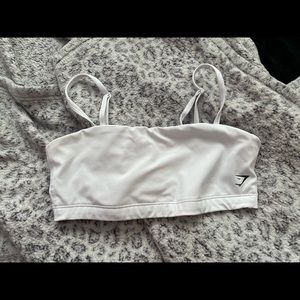 Gymshark white bandeau bra